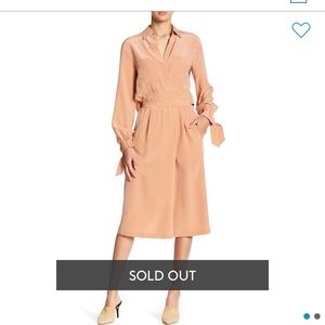 Vince silk slit shirt dress